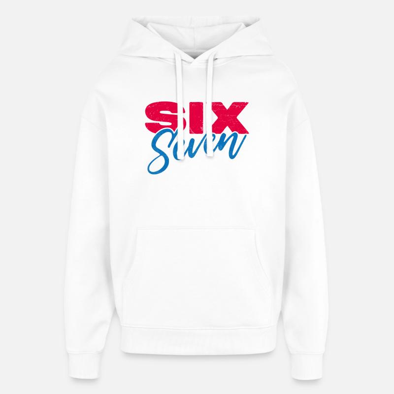 six sept - Sweat à capuche unisexe Stanley/Stella Oversized - blanc