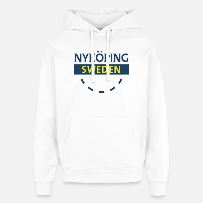 Nyköping Suède Signe - Sweat à capuche unisexe Stanley/Stella Oversized - blanc