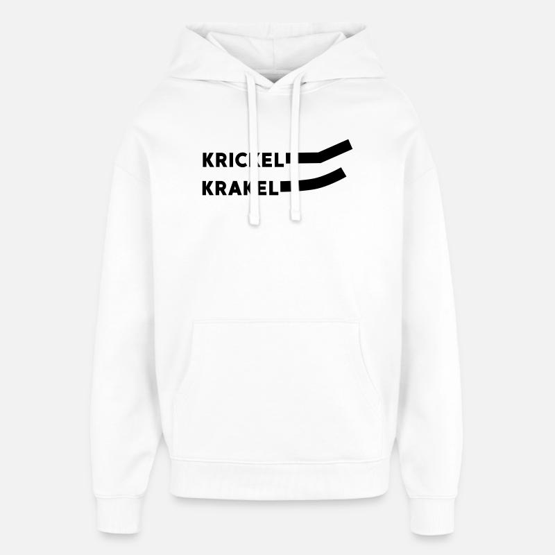 Krickle Scribble - Sweat à capuche unisexe Stanley/Stella Oversized - blanc