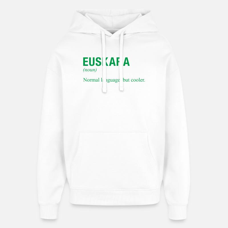 Langue basque - Sweat à capuche unisexe Stanley/Stella Oversized - blanc