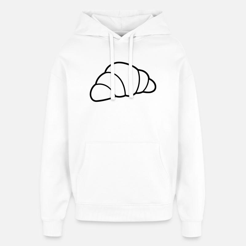 croissant - Sweat à capuche unisexe Stanley/Stella Oversized - blanc