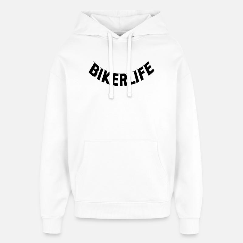 Bikerlife_ _cool - Sweat à capuche unisexe Stanley/Stella Oversized - blanc