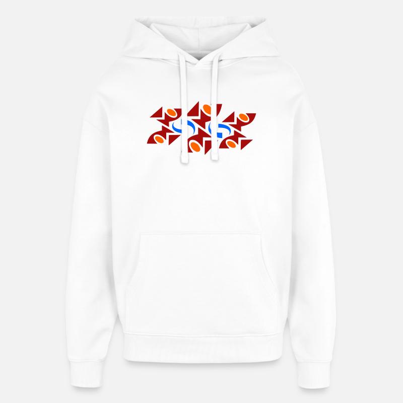 Design de poisson réalisé par Cean - Sweat à capuche unisexe Stanley/Stella Oversized - blanc