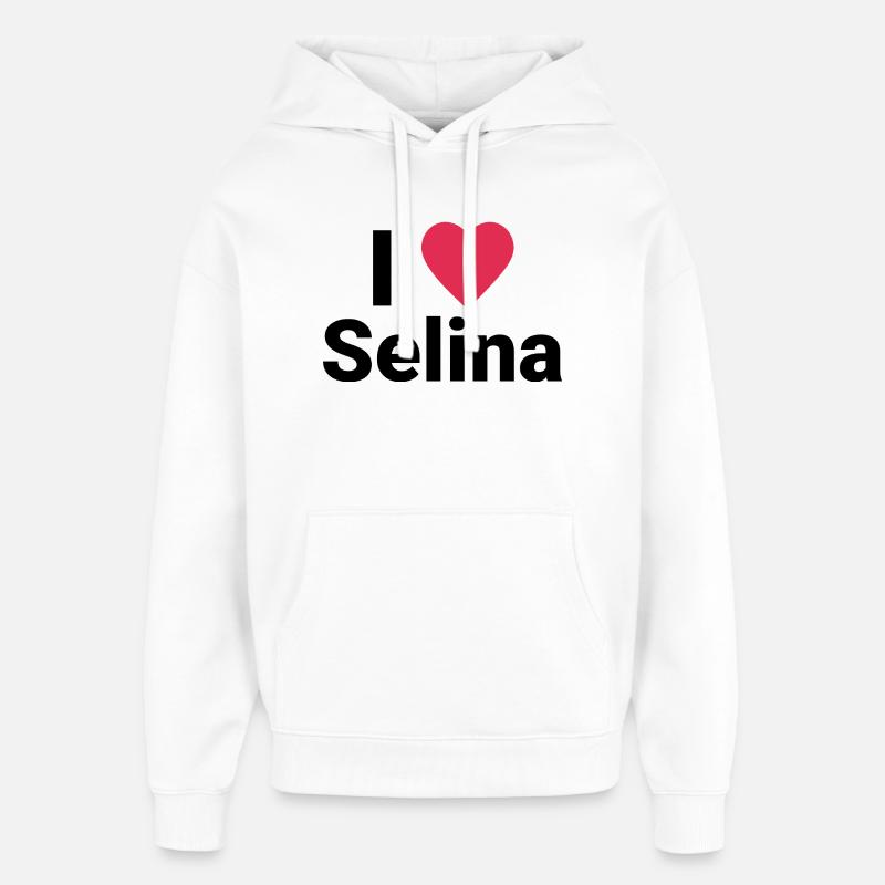 J’ADORE SELINA - Sweat à capuche unisexe Stanley/Stella Oversized - blanc