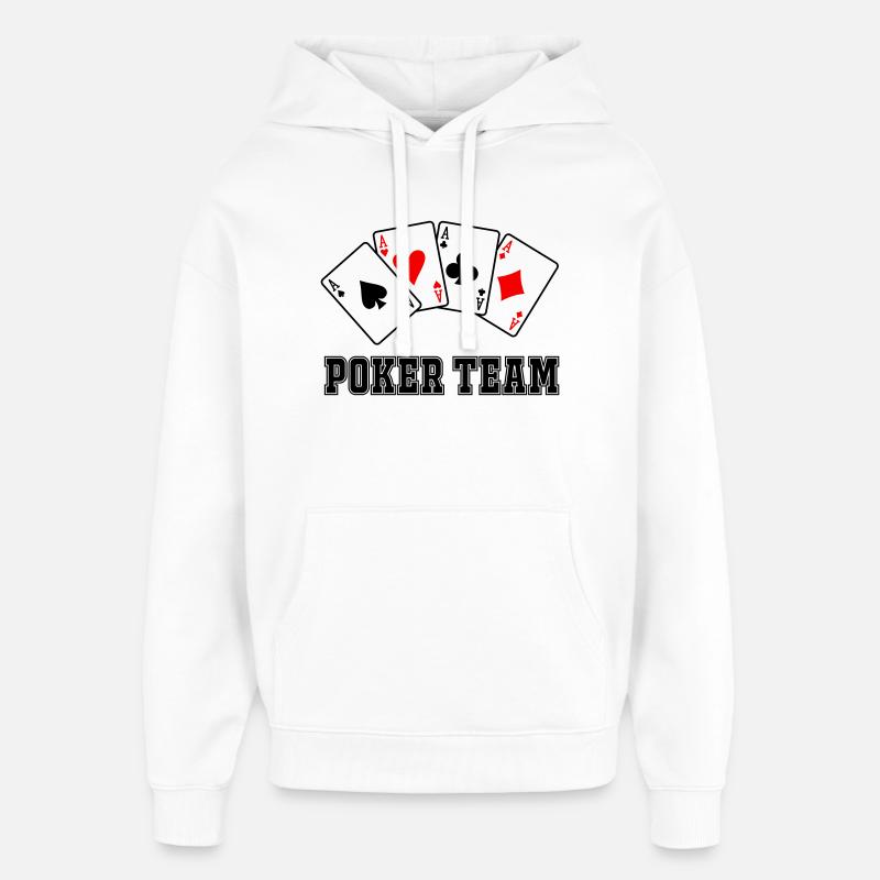 Équipe de poker - Sweat à capuche unisexe Stanley/Stella Oversized - blanc