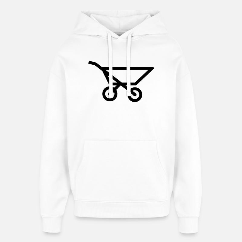 brouette - Sweat à capuche unisexe Stanley/Stella Oversized - blanc