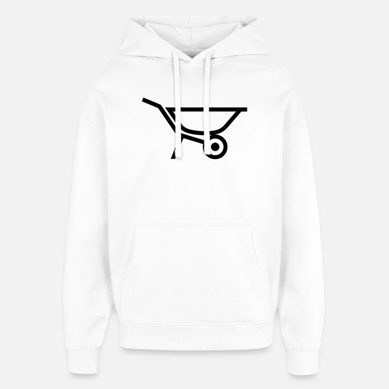 brouette - Sweat à capuche unisexe Stanley/Stella Oversized - blanc