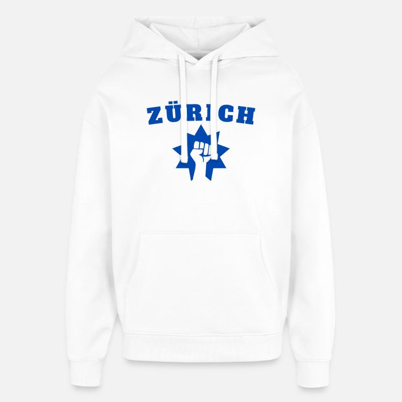 Zurich - Sweat à capuche unisexe Stanley/Stella Oversized - blanc