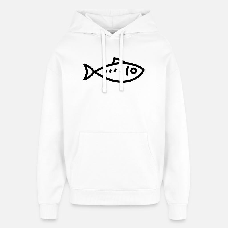 hareng - Sweat à capuche unisexe Stanley/Stella Oversized - blanc