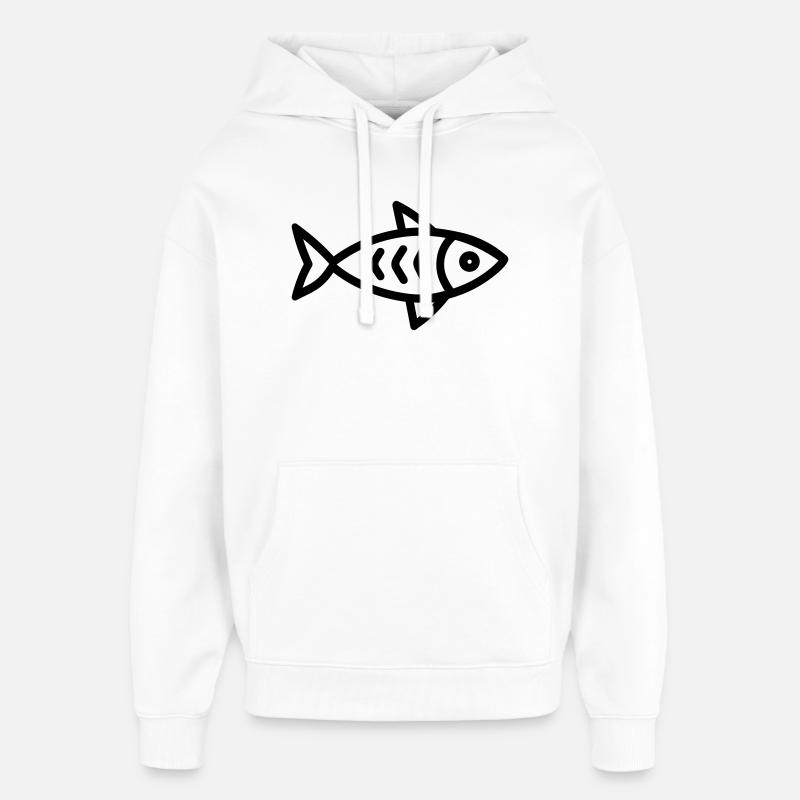 hareng - Sweat à capuche unisexe Stanley/Stella Oversized - blanc