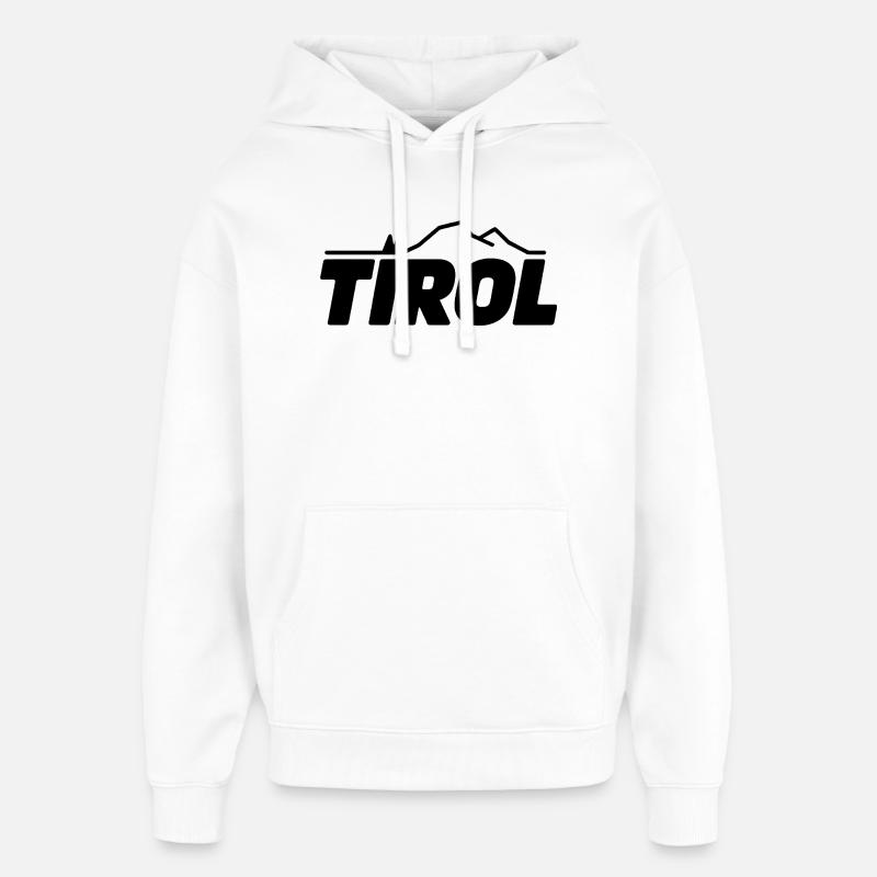 Tyrol - Souvenir Design - Sweat à capuche unisexe Stanley/Stella Oversized - blanc