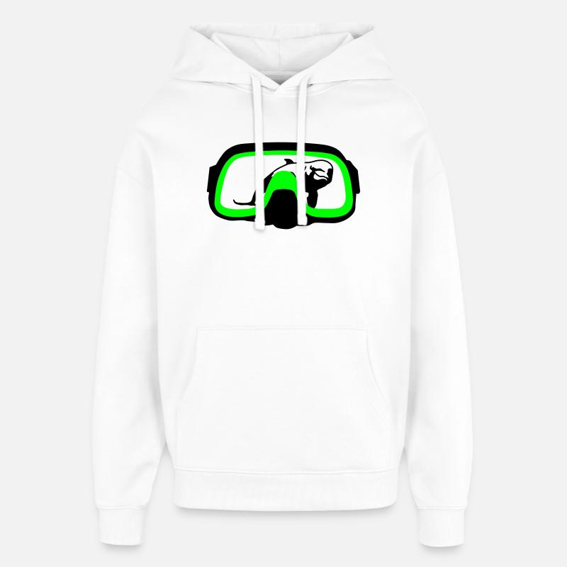 Lunettes de plongée - Sweat à capuche unisexe Stanley/Stella Oversized - blanc