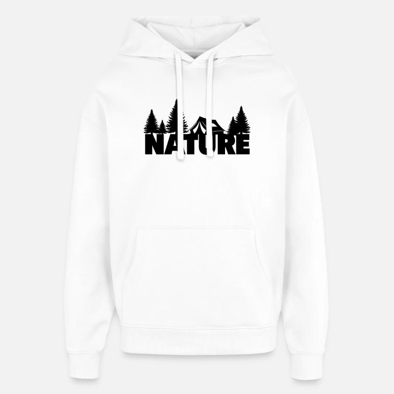 Nature - Sweat à capuche unisexe Stanley/Stella Oversized - blanc