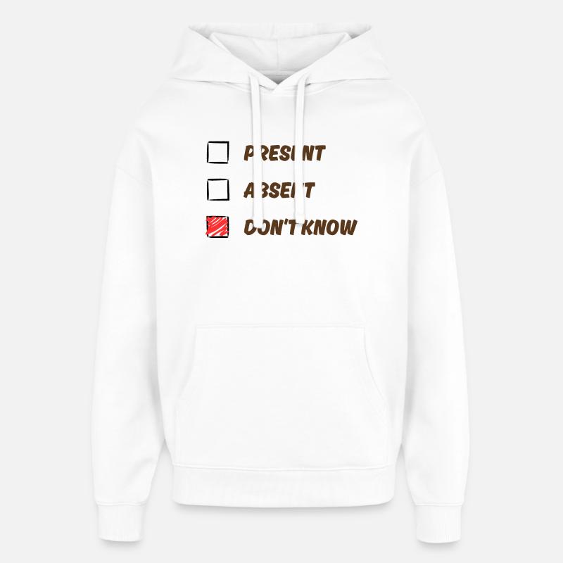 Sais pas - Sweat à capuche unisexe Stanley/Stella Oversized - blanc