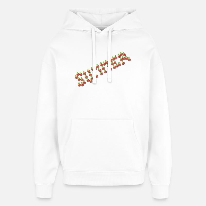 Tomate d’été - Sweat à capuche unisexe Stanley/Stella Oversized - blanc