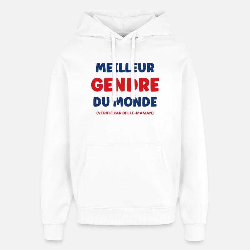 gendre - Sweat à capuche unisexe Stanley/Stella Oversized - blanc
