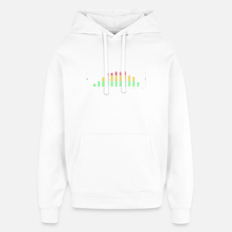 Rainbow Equalizer Pulse - Oversized Unisex Hoodie by Stanley/Stella - white