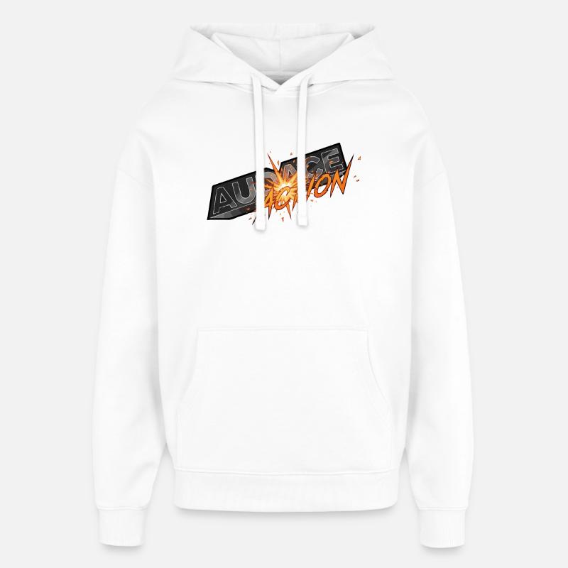 Audace et action - Sweat à capuche unisexe Stanley/Stella Oversized - blanc