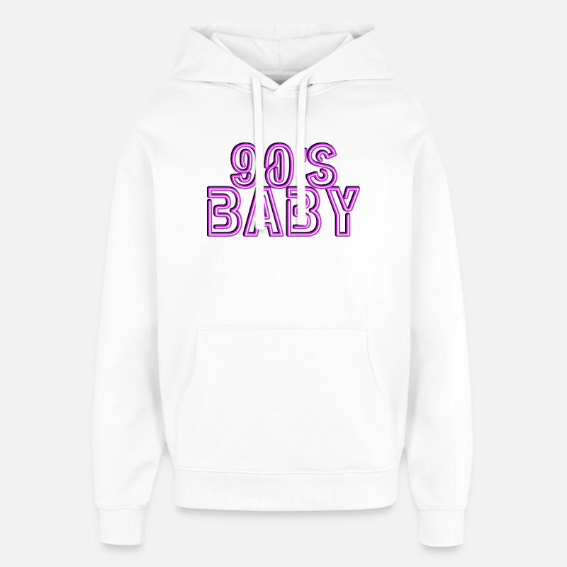 90 Bébé - Sweat à capuche unisexe Stanley/Stella Oversized - blanc