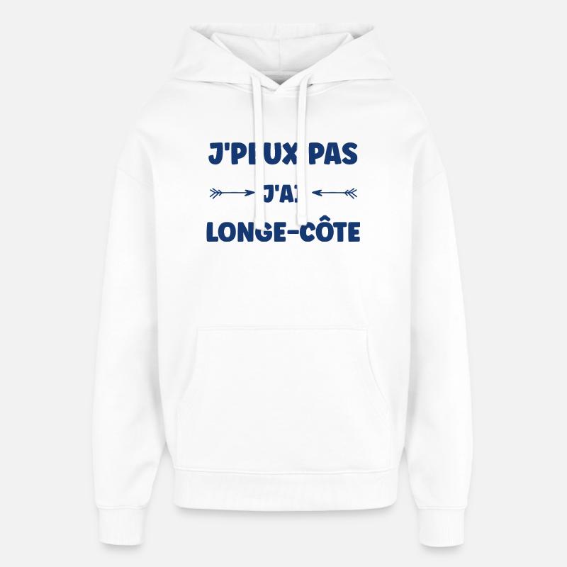 Longe cote - Sweat à capuche unisexe Stanley/Stella Oversized - blanc