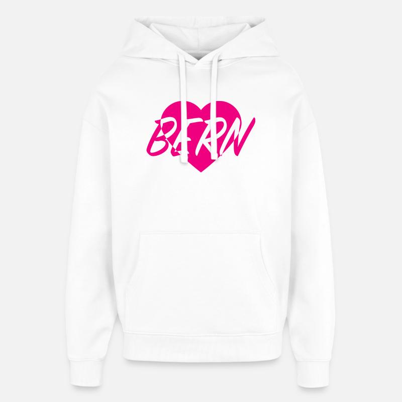 I love Bern Motif de cœur - Sweat à capuche unisexe Stanley/Stella Oversized - blanc