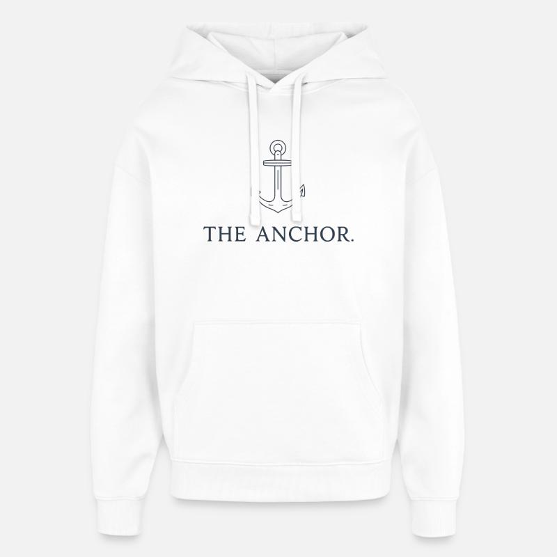 THE ANCHOR. - Oversized Unisex Hoodie by Stanley/Stella - white