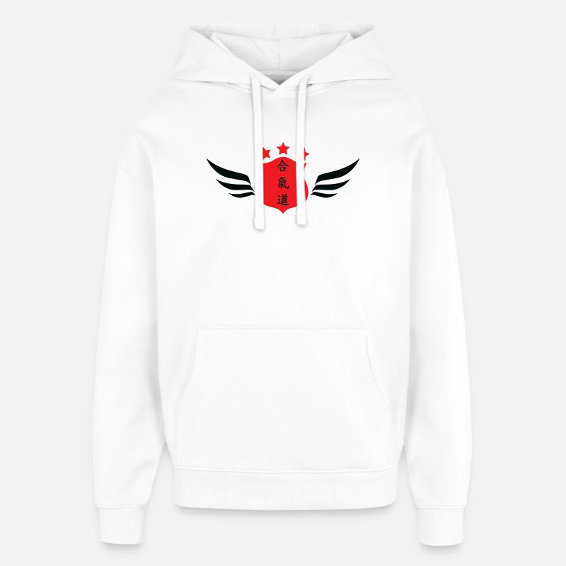 Aïkido - Art Martial - Aïkidoka - Sweat à capuche unisexe Stanley/Stella Oversized - blanc