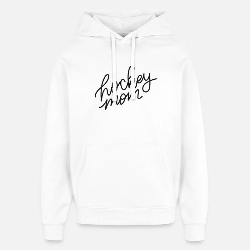 Hockey Mom Script Logo - Sweat à capuche unisexe Stanley/Stella Oversized - blanc
