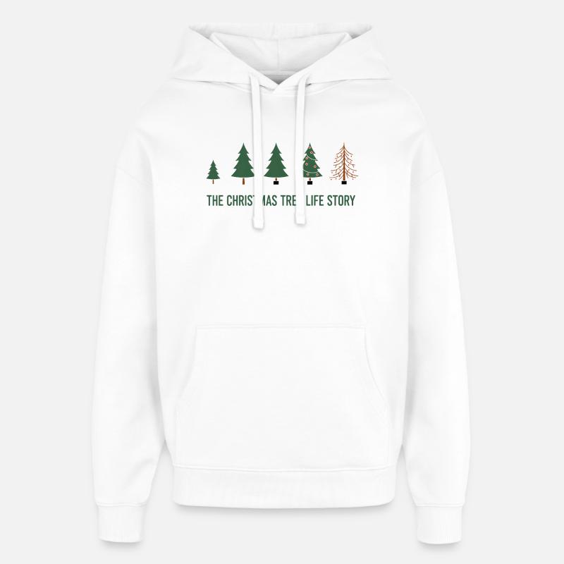 Weihnachtsbaum Evolution – Lustiges Xmas Design - Oversized Unisex Hoodie von Stanley/Stella - Weiß
