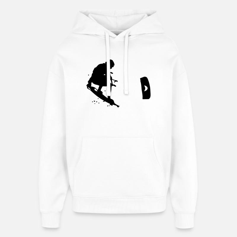 Kitesurf - Sweat à capuche unisexe Stanley/Stella Oversized - blanc