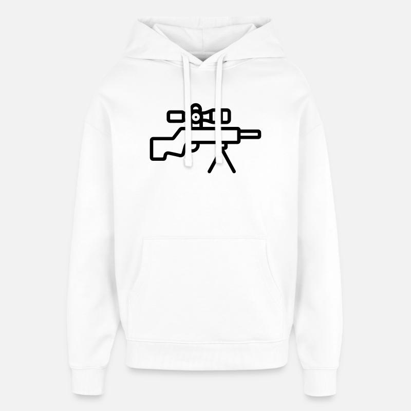 Sniper - Sweat à capuche unisexe Stanley/Stella Oversized - blanc