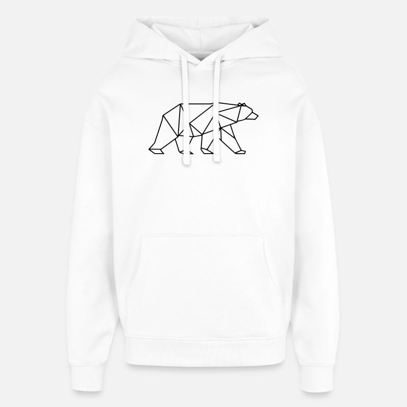 Polygone d’ours - Sweat à capuche unisexe Stanley/Stella Oversized - blanc