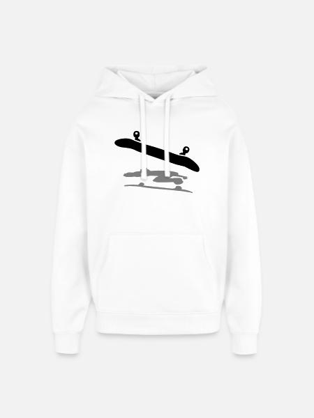Skateboard - Sweat à capuche unisexe Stanley/Stella Oversized - blanc