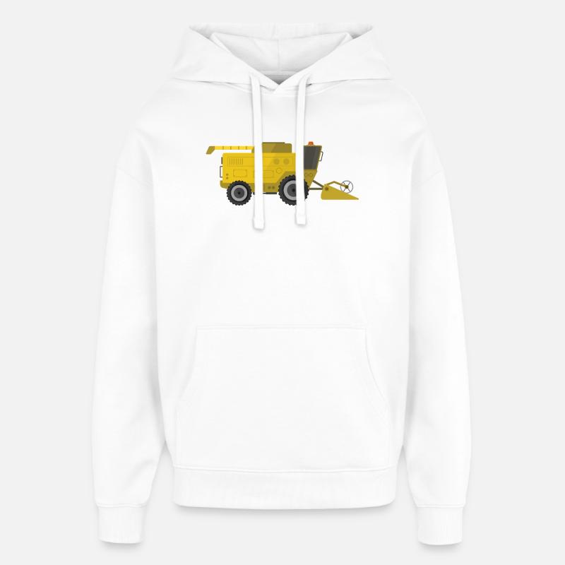 Moissonneuse-batteuse - Sweat à capuche unisexe Stanley/Stella Oversized - blanc