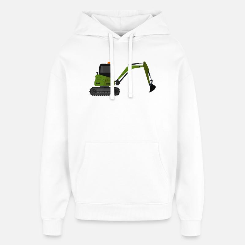 Excavatrice - Sweat à capuche unisexe Stanley/Stella Oversized - blanc