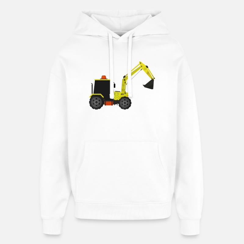 Excavatrice - Sweat à capuche unisexe Stanley/Stella Oversized - blanc