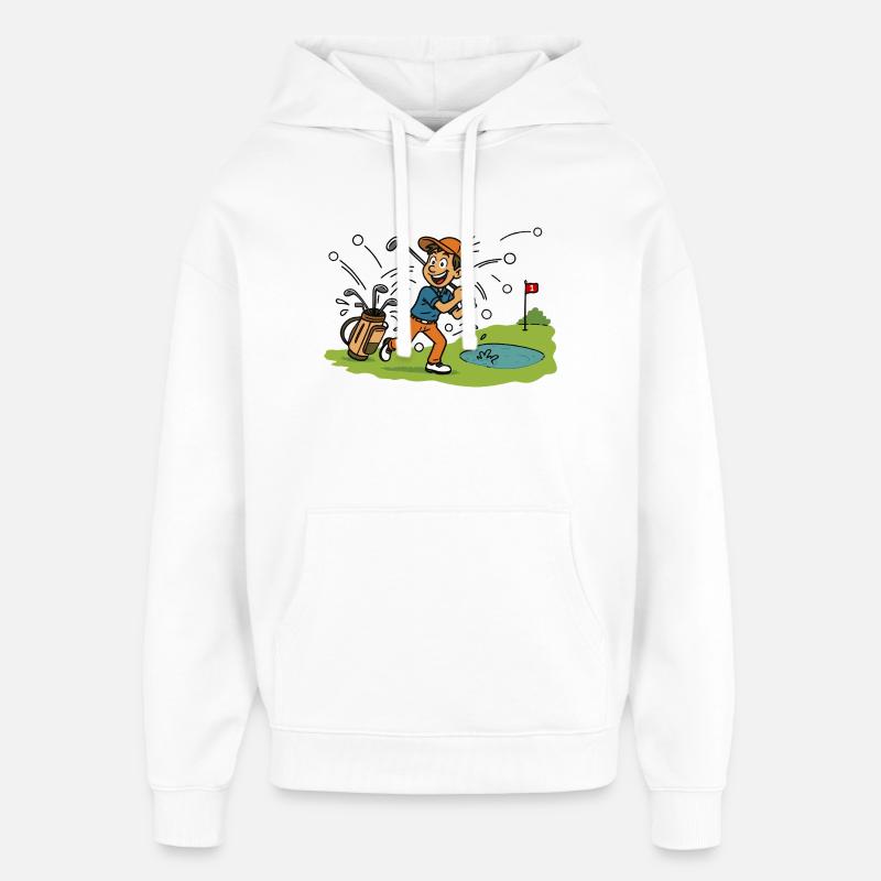 Le golf est déjà accroché - Sweat à capuche unisexe Stanley/Stella Oversized - blanc