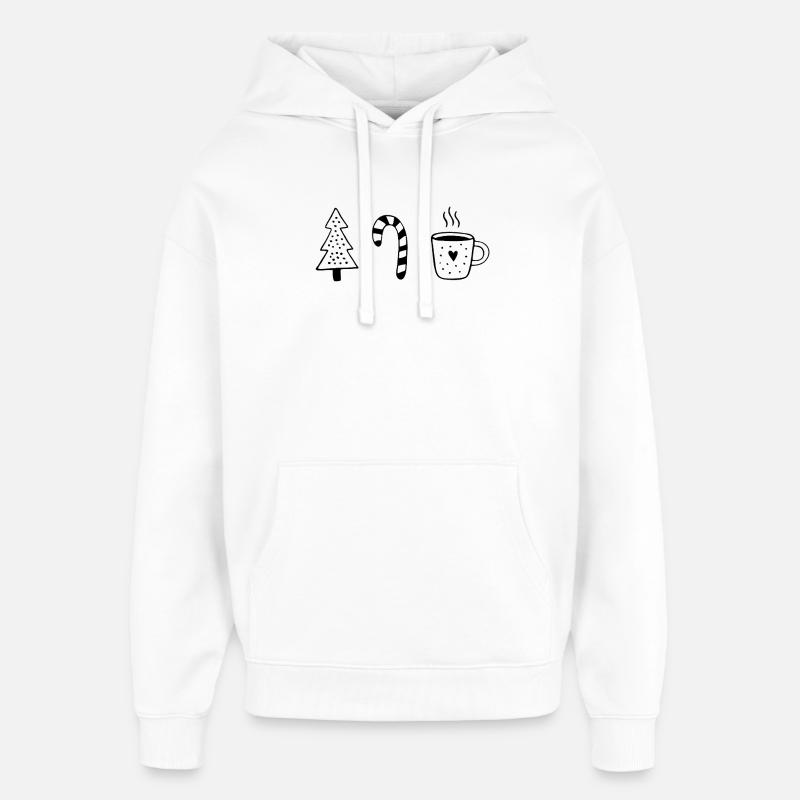 Illustration de Noël - Sweat à capuche unisexe Stanley/Stella Oversized - blanc