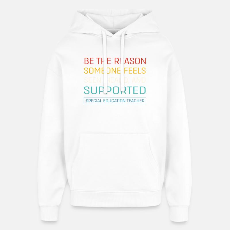 Pédagogue en éducation spécialisée - Sweat à capuche unisexe Stanley/Stella Oversized - blanc