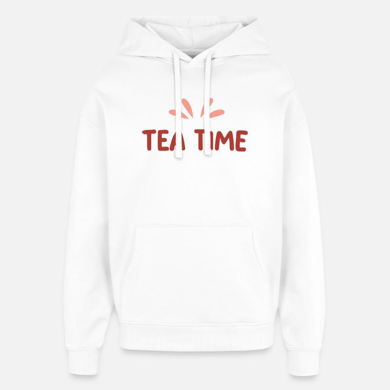Tea Time Charme Doux - Sweat à capuche unisexe Stanley/Stella Oversized - blanc