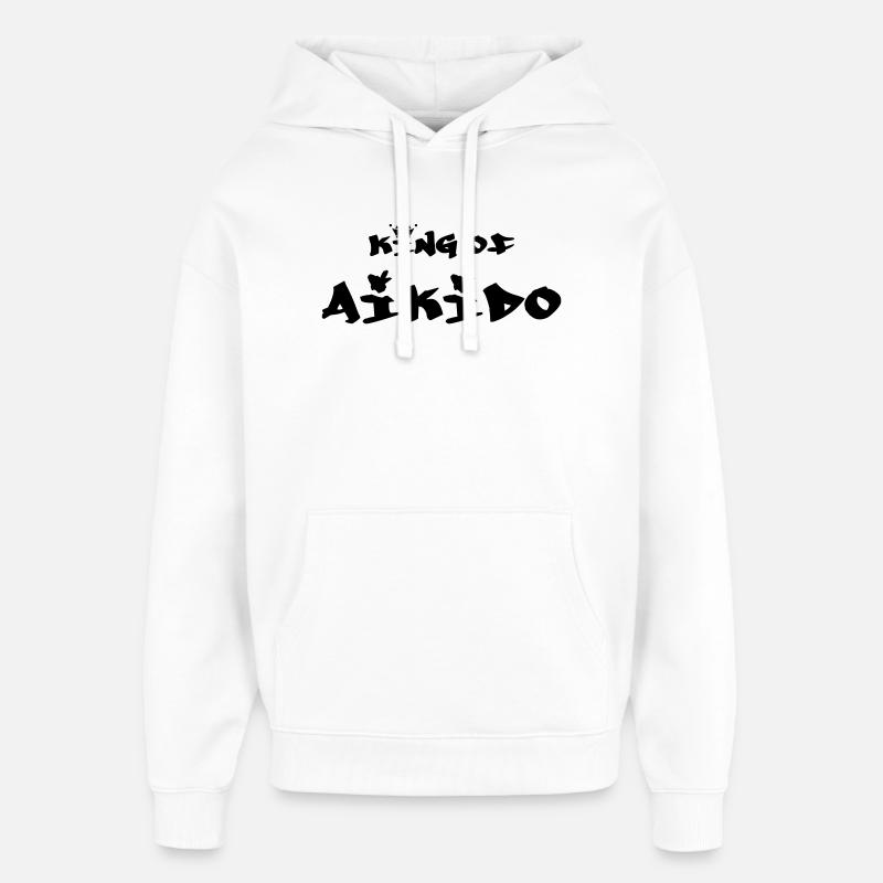 le Roi de l'Aïkido  - Sweat à capuche unisexe Stanley/Stella Oversized - blanc