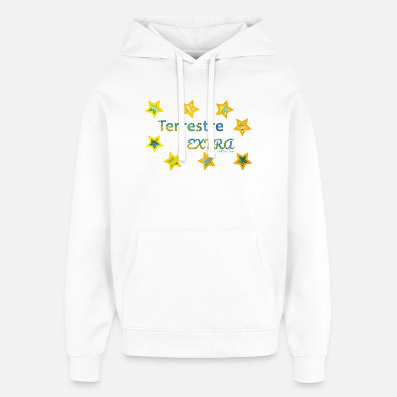 Terrestre Extra - Sweat à capuche unisexe Stanley/Stella Oversized - blanc