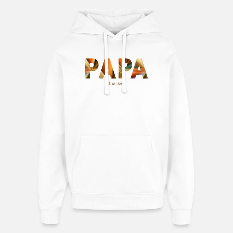 Papa - mon ancre - Sweat à capuche unisexe Stanley/Stella Oversized - blanc