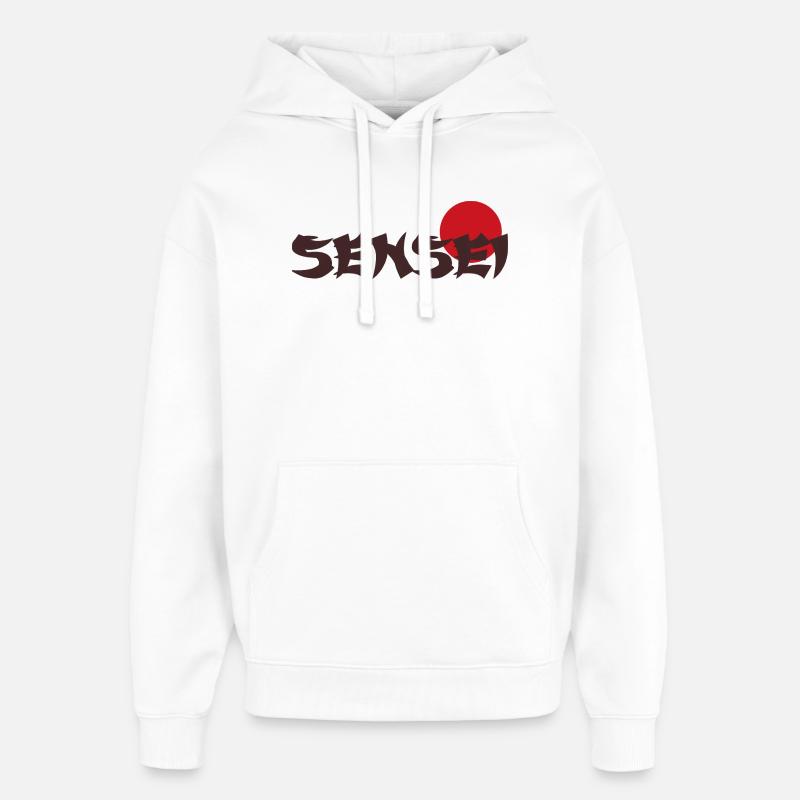 Sensei Text japon - Sweat à capuche unisexe Stanley/Stella Oversized - blanc