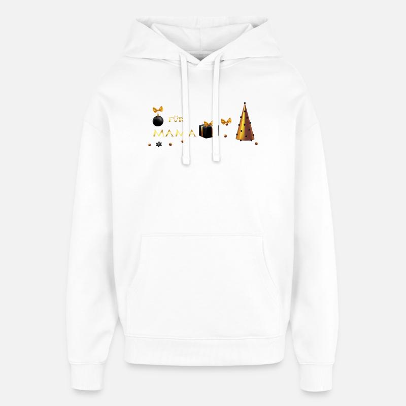 Cadeau de Noël pour maman - Sweat à capuche unisexe Stanley/Stella Oversized - blanc