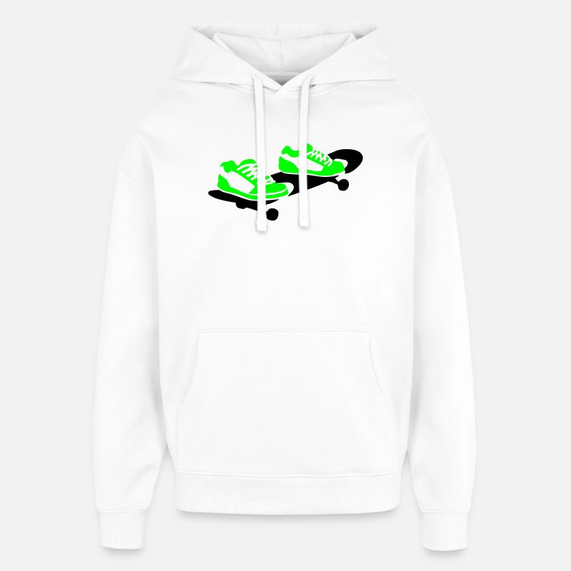 Skateboard - Sweat à capuche unisexe Stanley/Stella Oversized - blanc