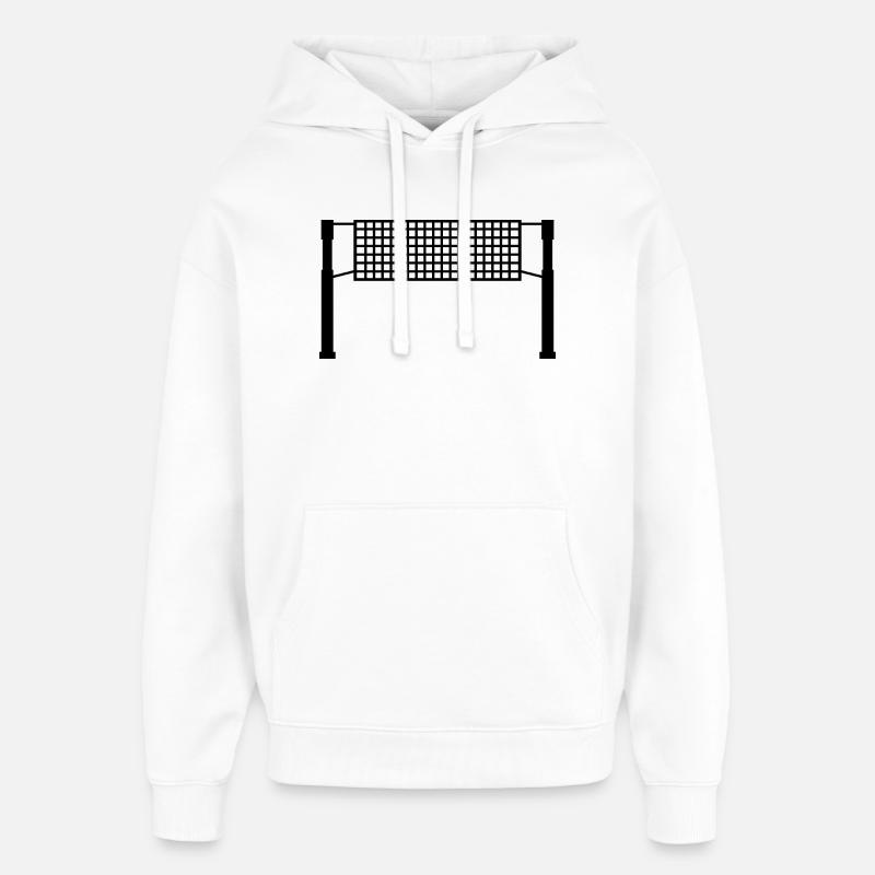 Filet de volley-ball - Sweat à capuche unisexe Stanley/Stella Oversized - blanc