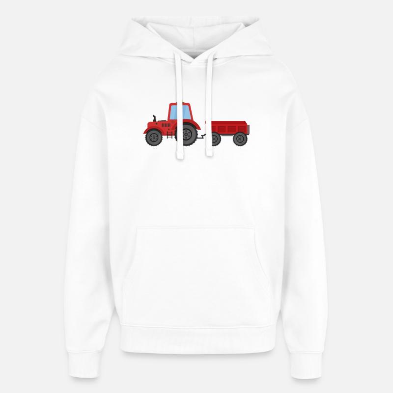 Tracteur agricole - Sweat à capuche unisexe Stanley/Stella Oversized - blanc