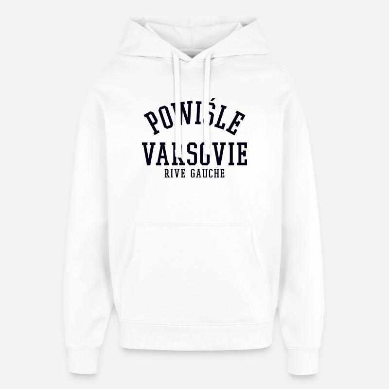 Powisle Warszawa Varsovie - Sweat à capuche unisexe Stanley/Stella Oversized - blanc