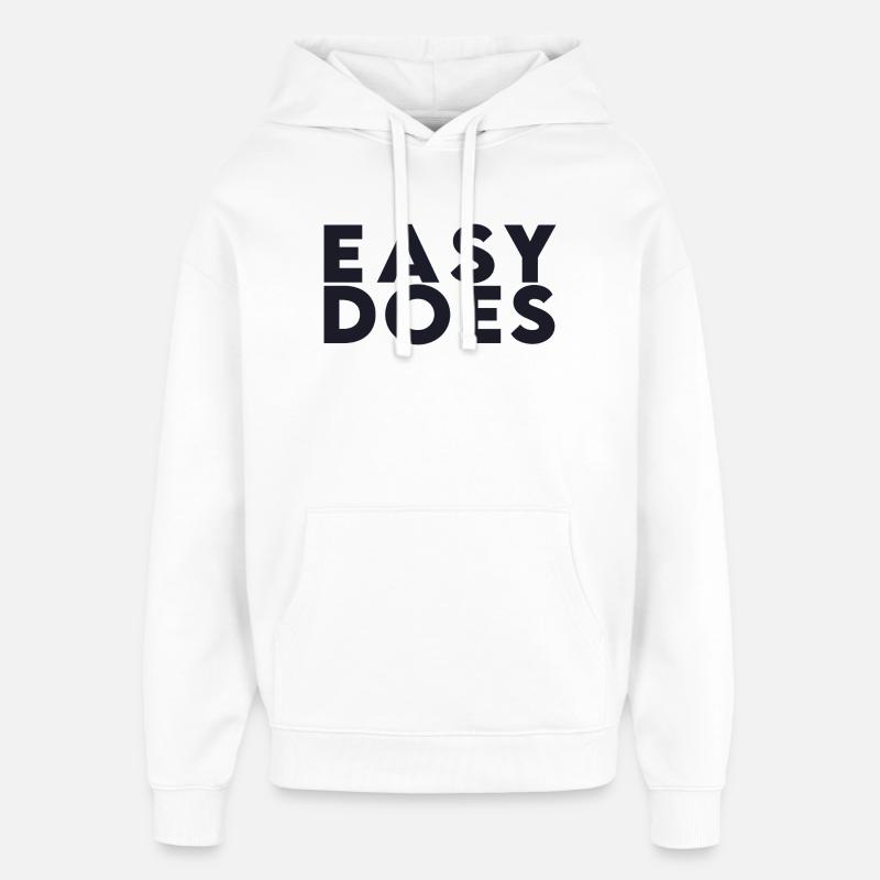 Easy Does - Sweat à capuche unisexe Stanley/Stella Oversized - blanc